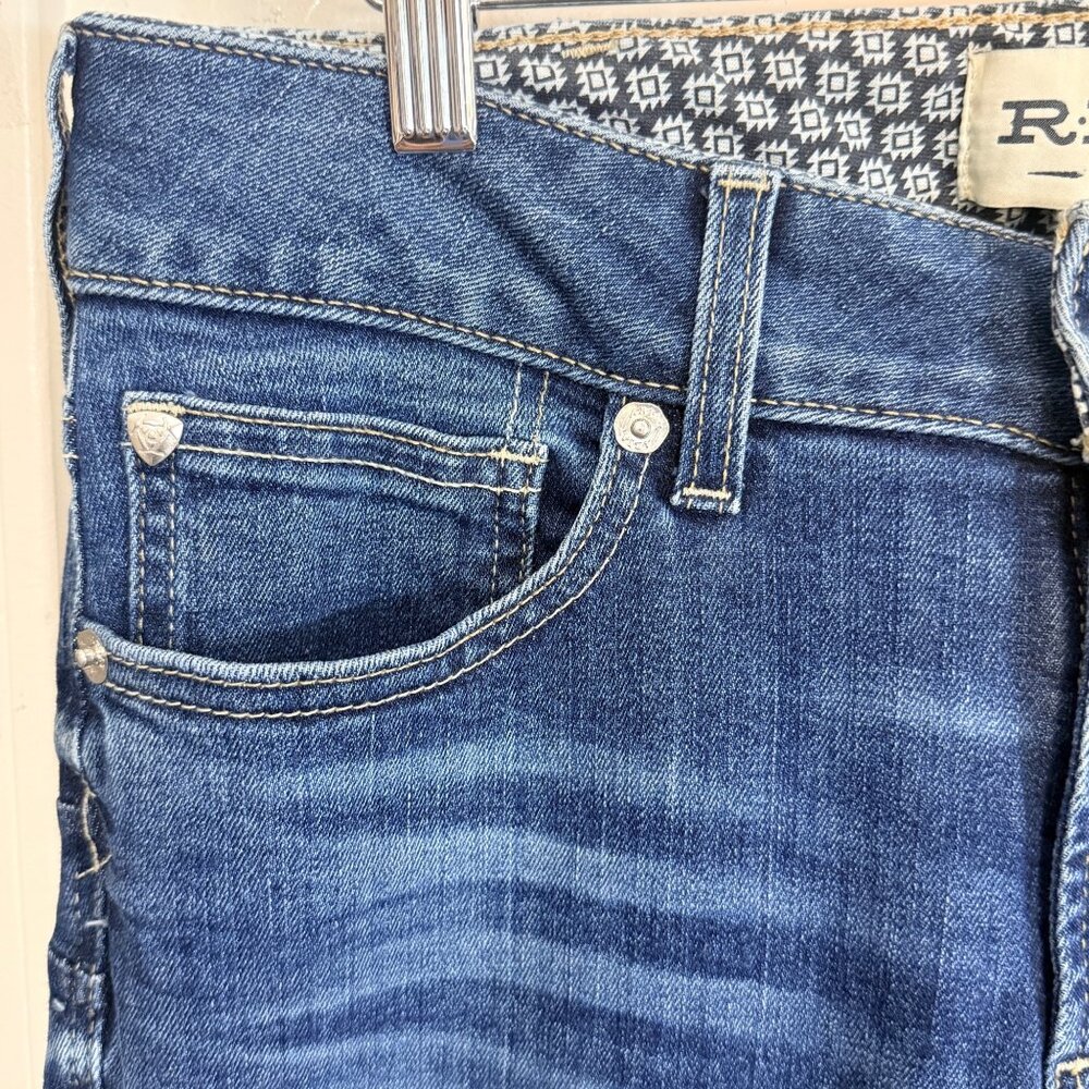 Ariat R.E.A.L Abby Womens 30 Blue Denim Straight Jeans Classic Fit Western Style - Picture 6 of 13
